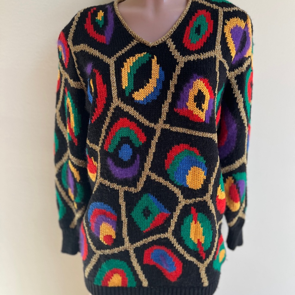 1980’s Vintage colorful sweater by Christine